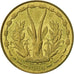 West African States, 5 Francs, 1986, Paris, EF(40-45), Aluminum-Nickel-Bronze
