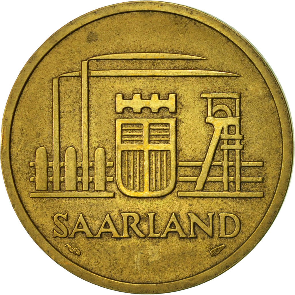 SAARLAND, 50 Franken, 1954, Paris, TTB, Aluminum-Bronze, KM:3