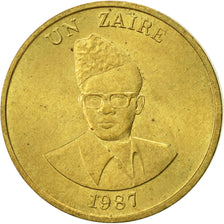 Coin, Zaire, Zaire, 1987, AU(55-58), Brass, KM:13