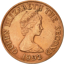 Jersey, Elizabeth II, 2 Pence, 1992, AU(55-58), Bronze, KM:55