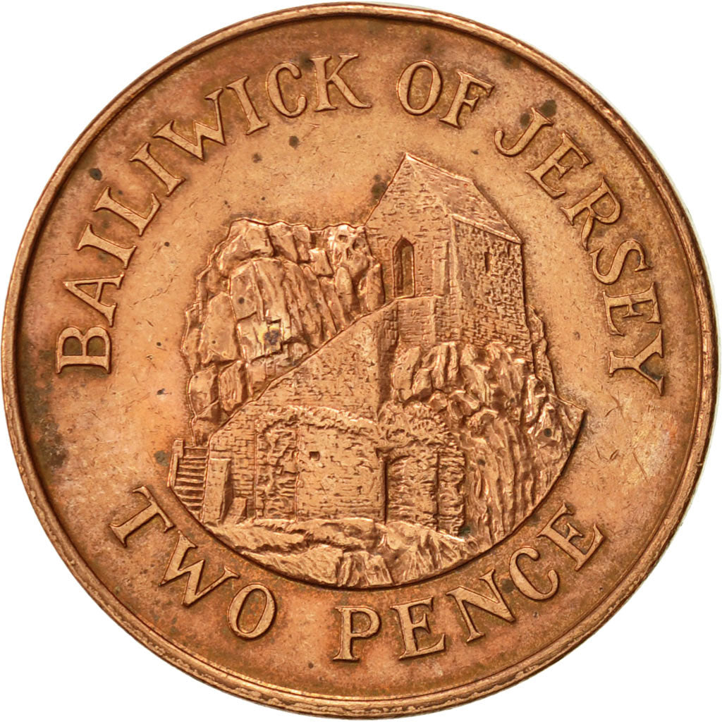 Jersey, Elizabeth II, 2 Pence, 1992, AU(55-58), Bronze, KM:55