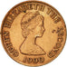 Münze, Jersey, Elizabeth II, 2 Pence, 1990, SS+, Bronze, KM:55