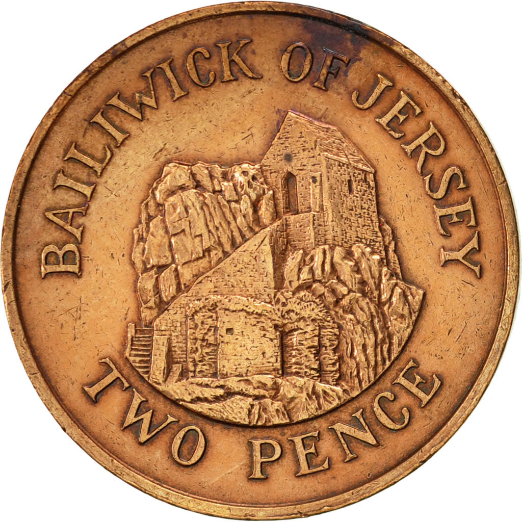 Coin, Jersey, Elizabeth II, 2 Pence, 1985, AU(50-53), Bronze, KM:55