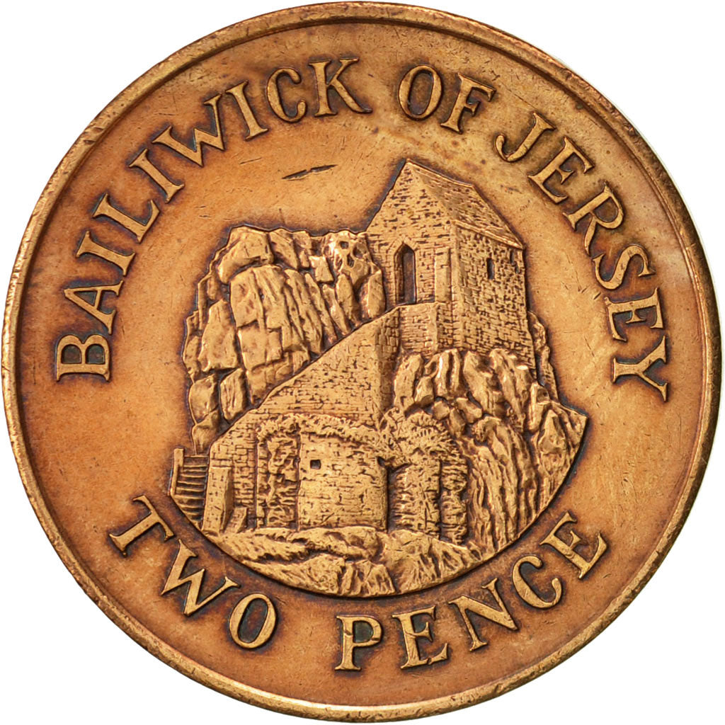 Coin, Jersey, Elizabeth II, 2 Pence, 1989, AU(50-53), Bronze, KM:55