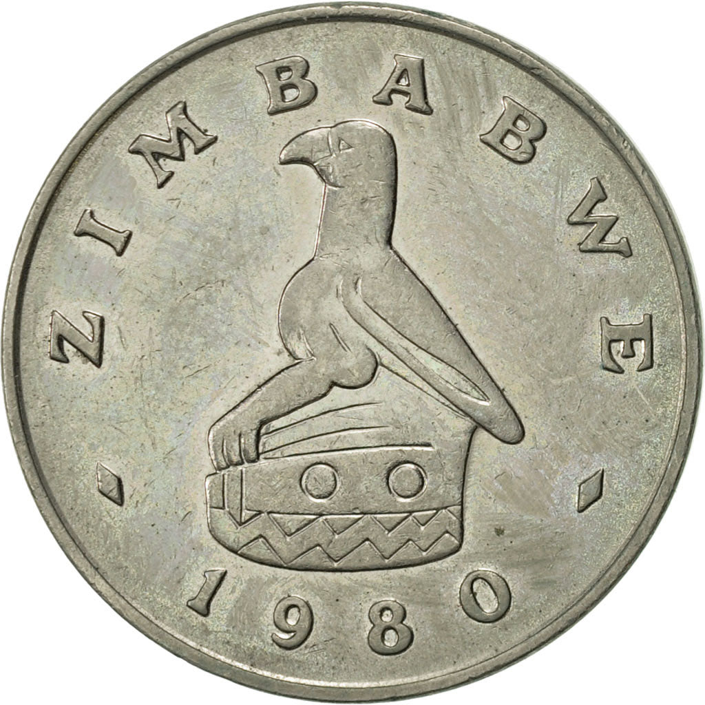 Coin, Zimbabwe, 50 Cents, 1980, AU(55-58), Copper-nickel, KM:5