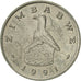Coin, Zimbabwe, 20 Cents, 1991, AU(50-53), Copper-nickel, KM:4