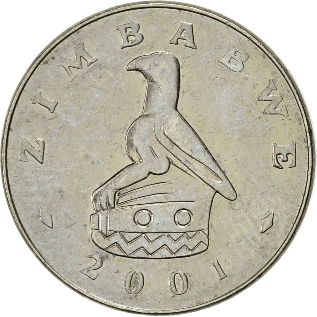 Moneta, Zimbabwe, 20 Cents, 2001, Harare, AU(50-53), Nickel platerowany stalą