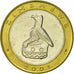 Zimbabwe, 5 Dollars, 2001, Harare, AU(55-58), Bi-Metallic, KM:13