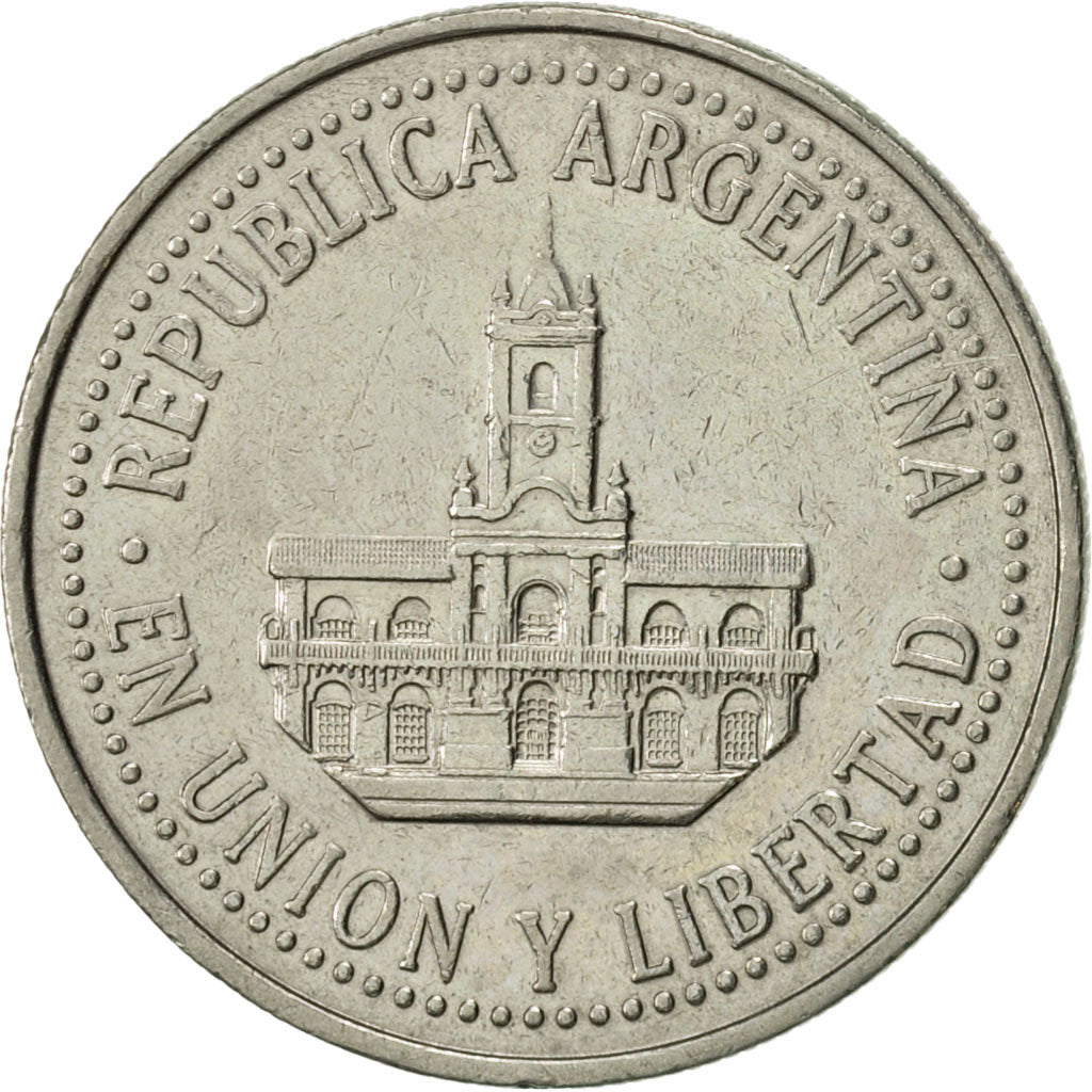 Coin, Argentina, 25 Centavos, 1996, AU(55-58), Copper-nickel, KM:110a