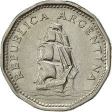 Moneda, Argentina, 5 Pesos, 1962, EBC, Níquel recubierto de acero, KM:59