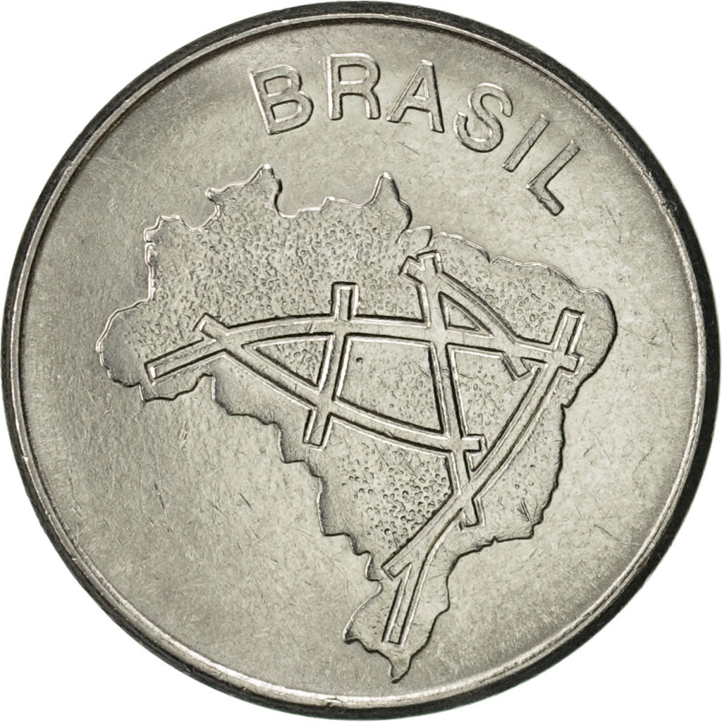 Coin, Brazil, 10 Cruzeiros, 1981, AU(55-58), Stainless Steel, KM:592.1