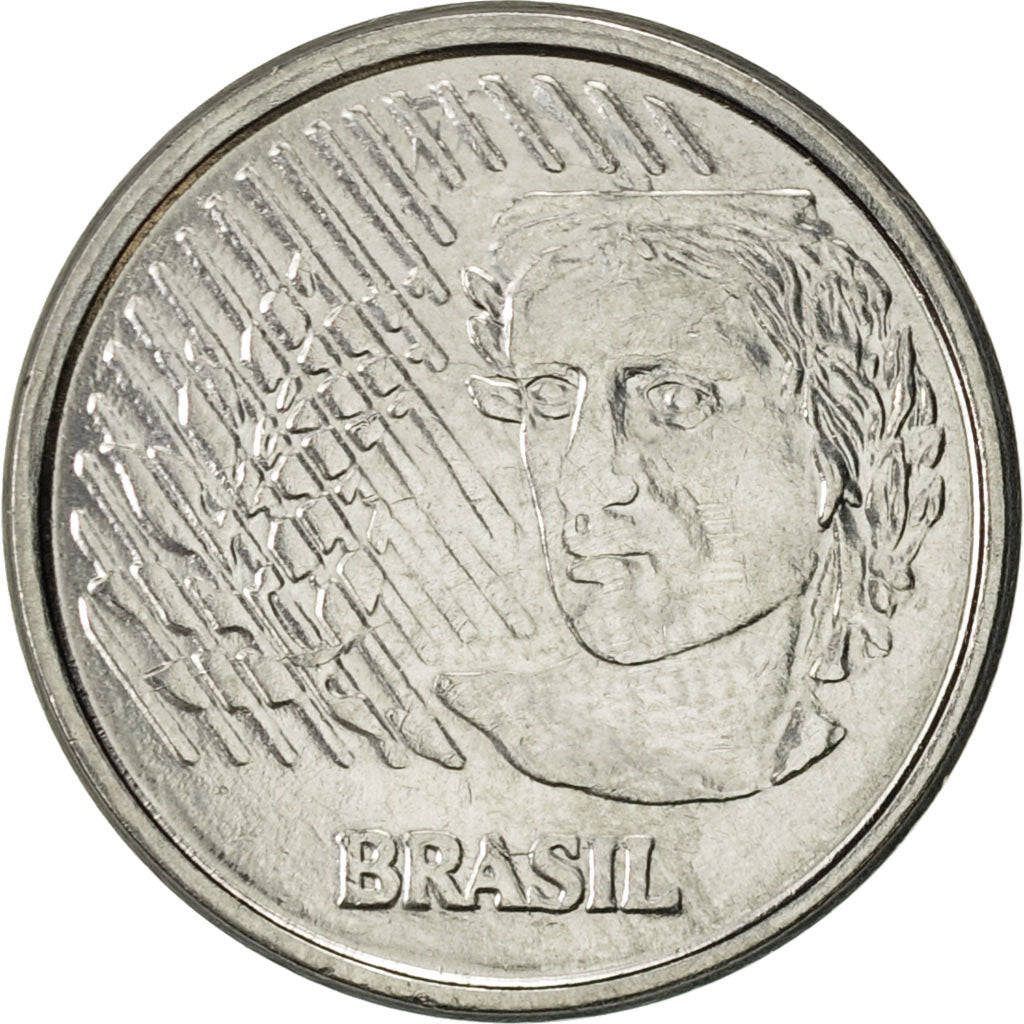 Monnaie, Brésil, 10 Centavos, 1997, SUP, Stainless Steel, KM:633