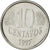 Moneta, Brazylia, 10 Centavos, 1997, AU(55-58), Stal nierdzewna, KM:633