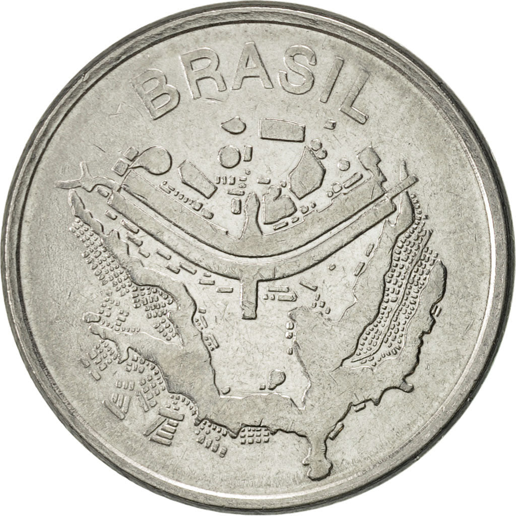 Münze, Brasilien, 50 Cruzeiros, 1982, VZ, Stainless Steel, KM:594.1
