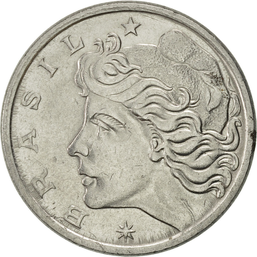 Moneda, Brasil, 50 Centavos, 1976, EBC, Acero inoxidable, KM:580b