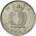 Coin, Malta, 25 Cents, 1993, Franklin Mint, AU(55-58), Copper-nickel, KM:97