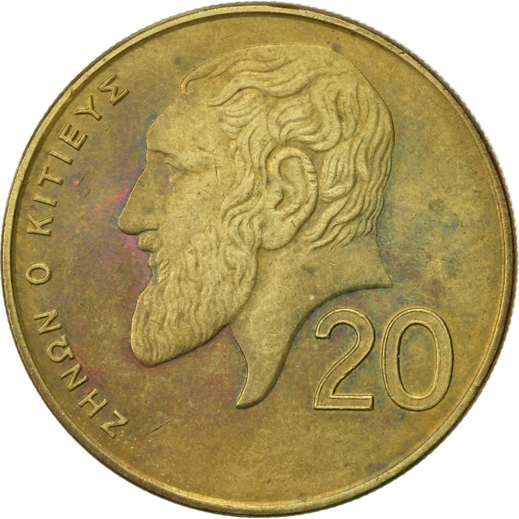 Coin, Cyprus, 20 Cents, 1998, EF(40-45), Nickel-brass, KM:62.2