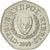 Munten, Cyprus, 50 Cents, 1998, PR, Copper-nickel, KM:66