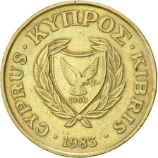 Coin, Cyprus, 20 Cents, 1983, AU(55-58), Nickel-brass, KM:57.1