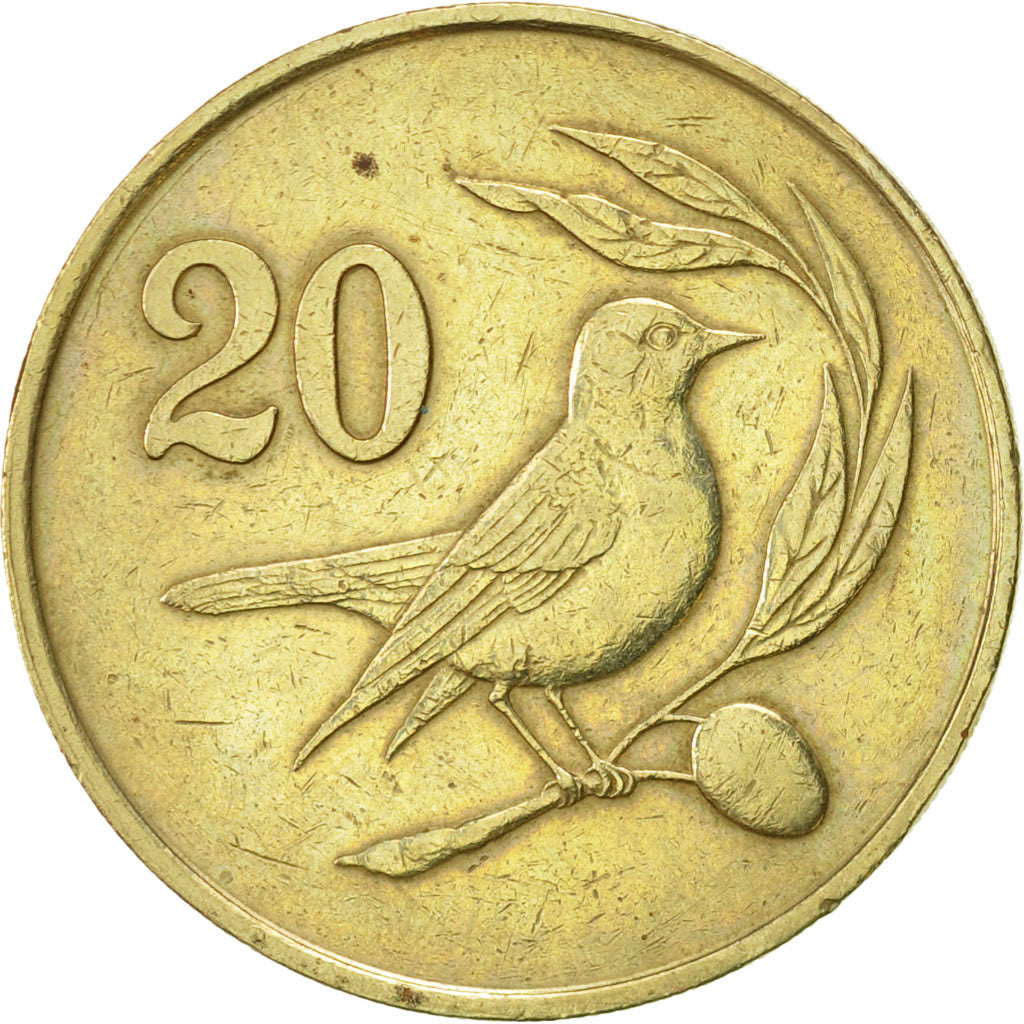Coin, Cyprus, 20 Cents, 1983, AU(55-58), Nickel-brass, KM:57.1