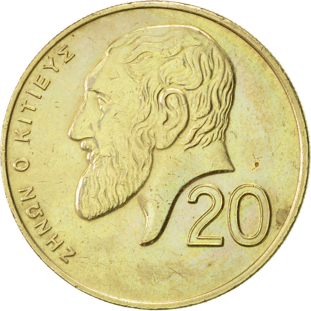 Coin, Cyprus, 20 Cents, 1994, AU(55-58), Nickel-brass, KM:62.2
