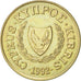 Coin, Cyprus, 20 Cents, 1992, AU(55-58), Nickel-brass, KM:62.2