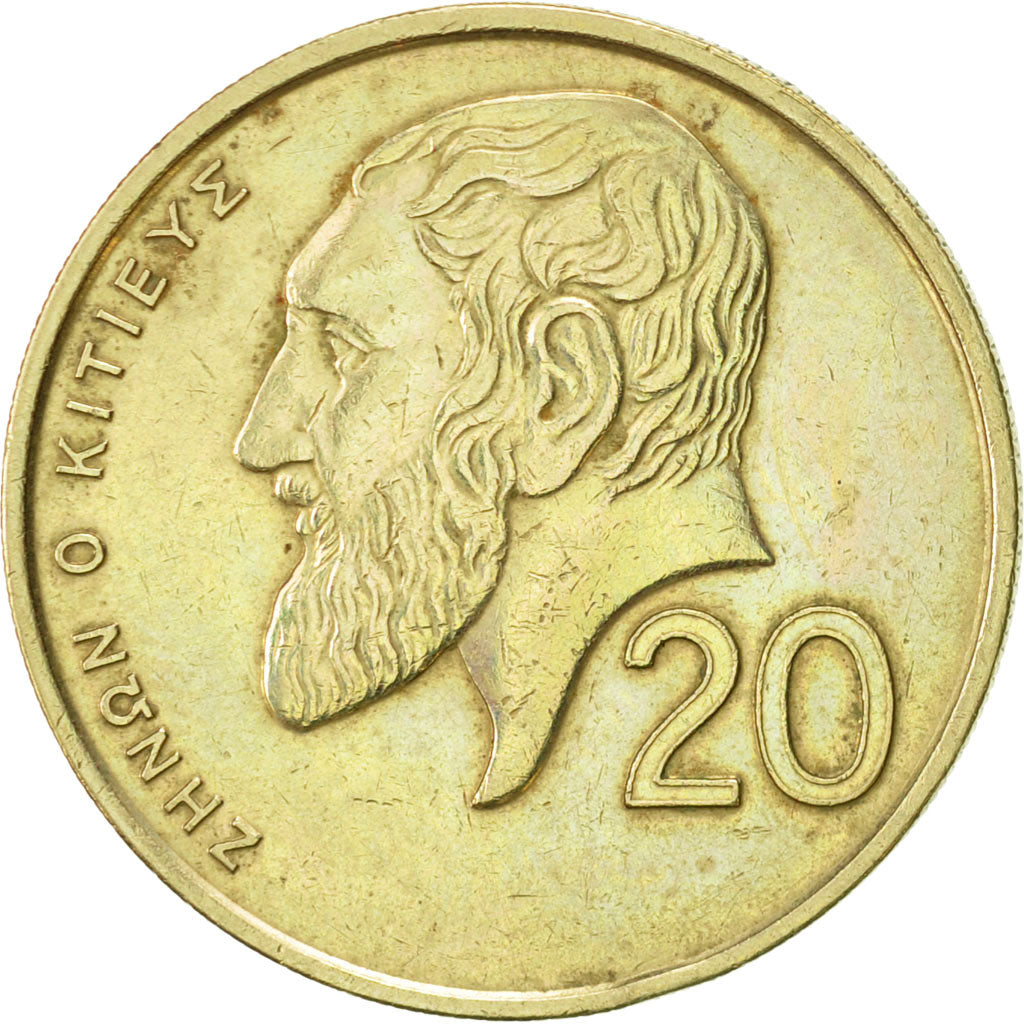 Coin, Cyprus, 20 Cents, 1989, AU(55-58), Nickel-brass, KM:62.1