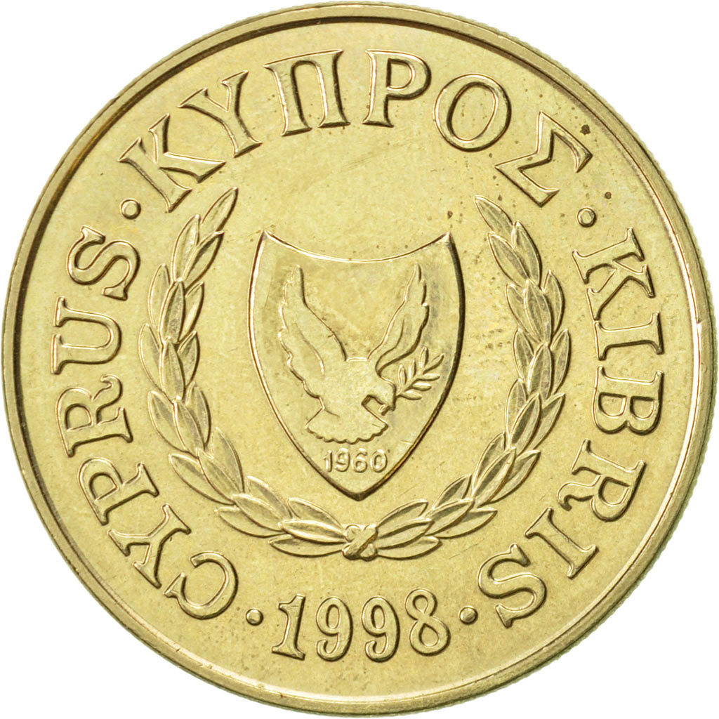 Monnaie, Chypre, 20 Cents, 1998, SUP, Nickel-brass, KM:62.2