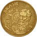 Coin, Brazil, 25 Centavos, 2006, AU(50-53), Bronze Plated Steel, KM:650