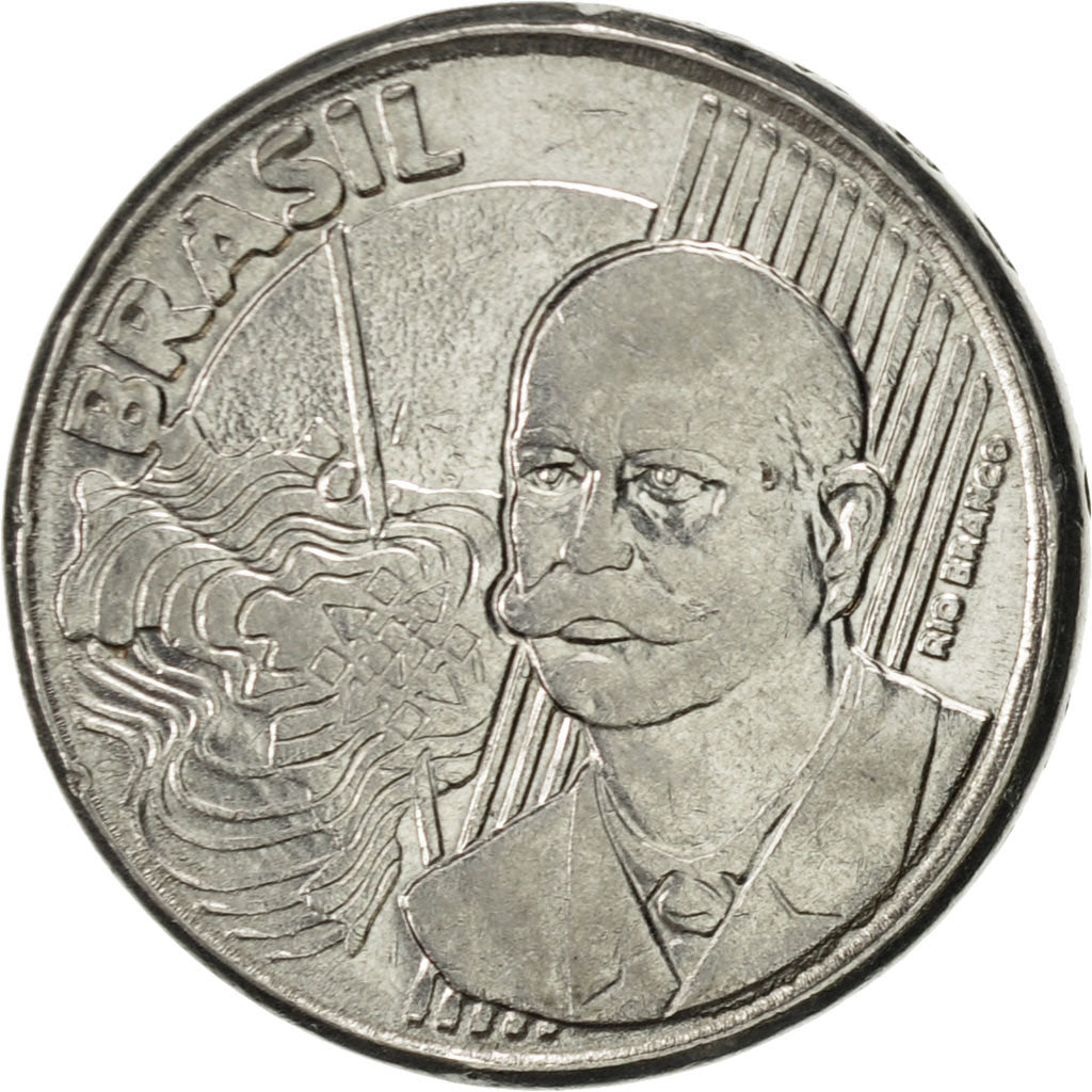 Coin, Brazil, 50 Centavos, 2002, AU(55-58), Stainless Steel, KM:651a
