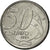 Moneta, Brazylia, 50 Centavos, 2002, AU(55-58), Stal nierdzewna, KM:651a