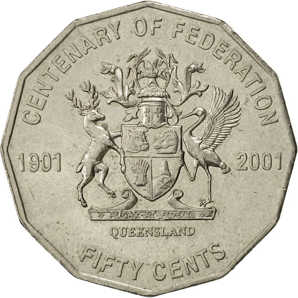 Coin, Australia, Elizabeth II, 50 Cents, 2001, Royal Australian Mint, Canberra