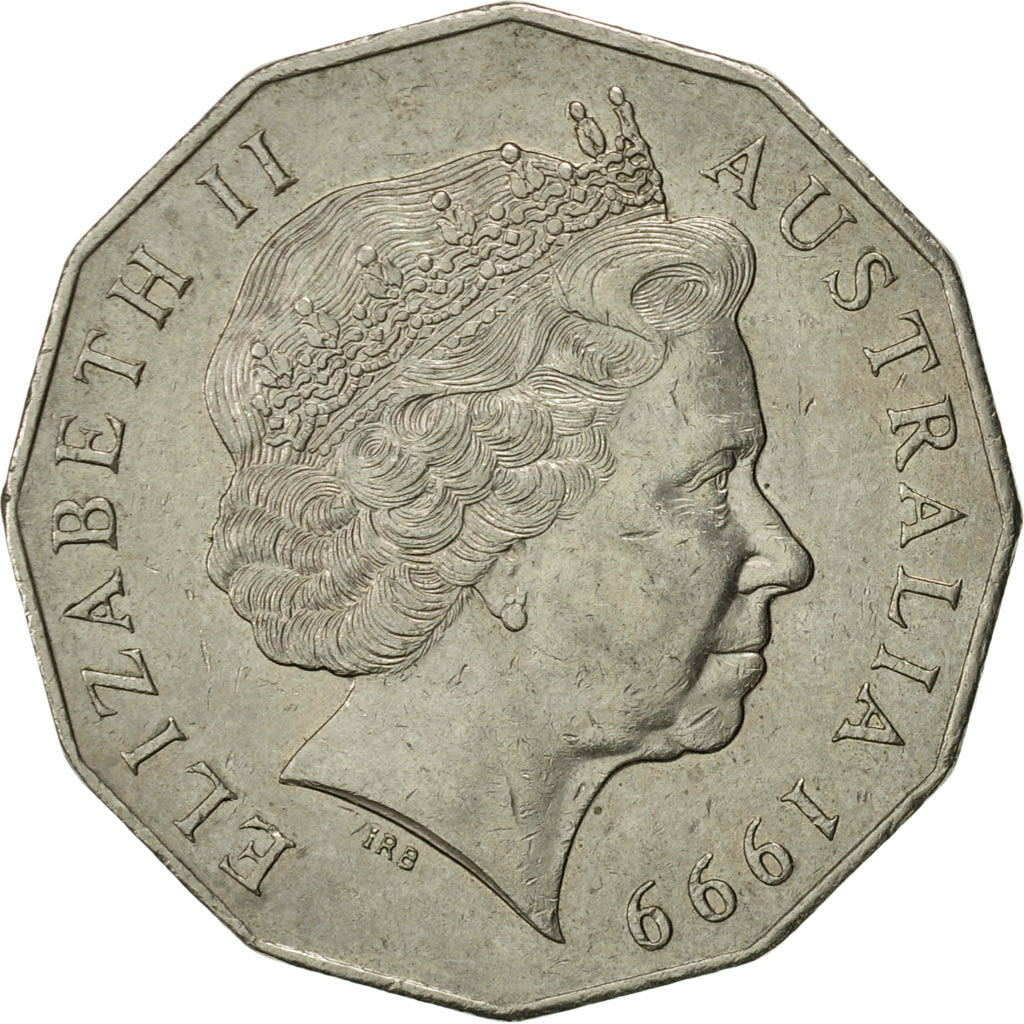 Australia, Elizabeth II, 50 Cents, 1999, AU(55-58), Copper-nickel, KM:404
