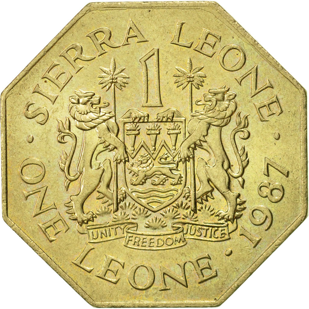 Sierra Leone, Leone, 1987, VZ, Nickel-Bronze, KM:43