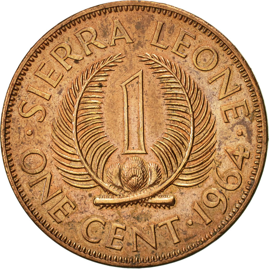 Coin, Sierra Leone, Cent, 1964, British Royal Mint, AU(50-53), Bronze, KM:17