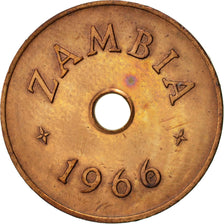 Zambia, Penny, 1966, British Royal Mint, EF(40-45), Bronze, KM:5