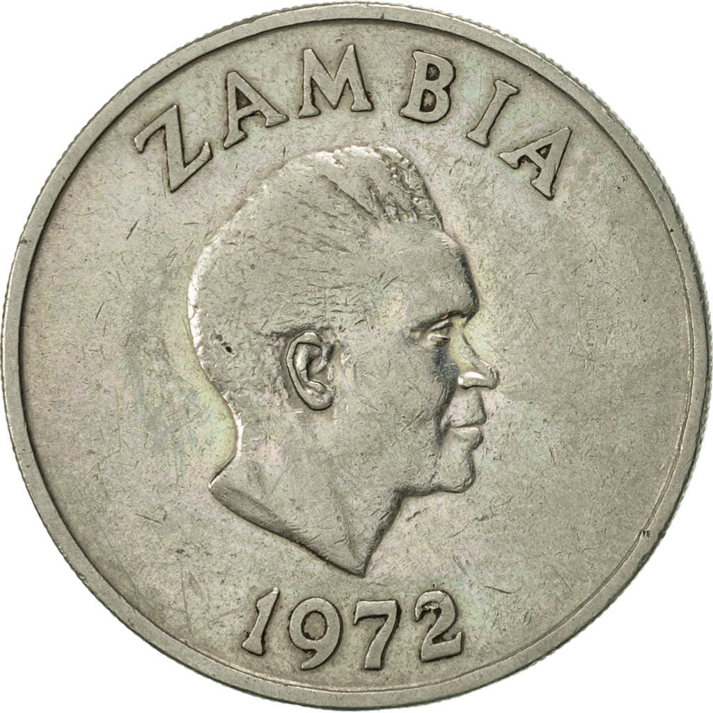 Coin, Zambia, 20 Ngwee, 1972, British Royal Mint, EF(40-45), Copper-nickel