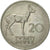 Moneda, Zambia, 20 Ngwee, 1972, British Royal Mint, MBC, Cobre - níquel, KM:13