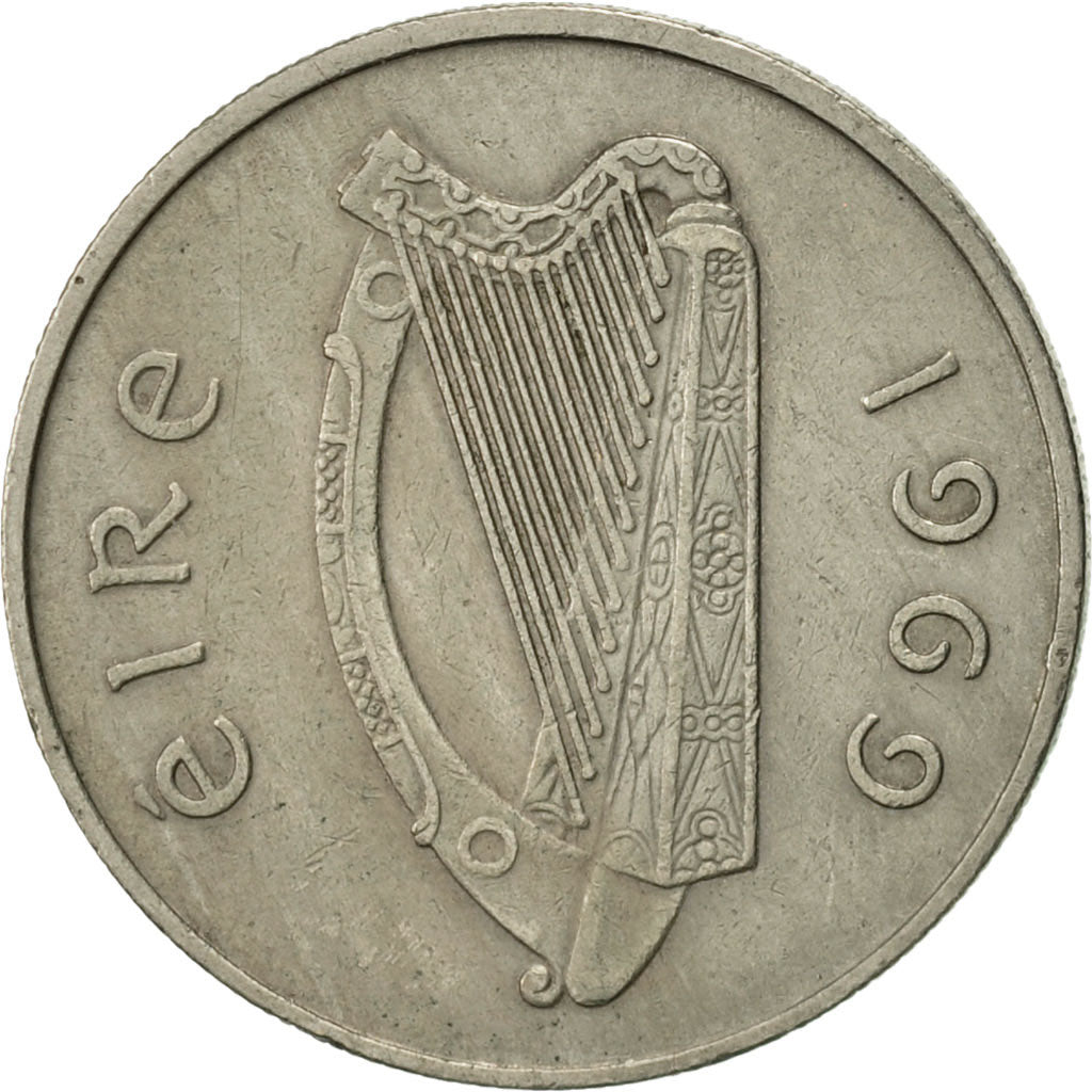 Coin, IRELAND REPUBLIC, 5 Pence, 1969, EF(40-45), Copper-nickel, KM:22