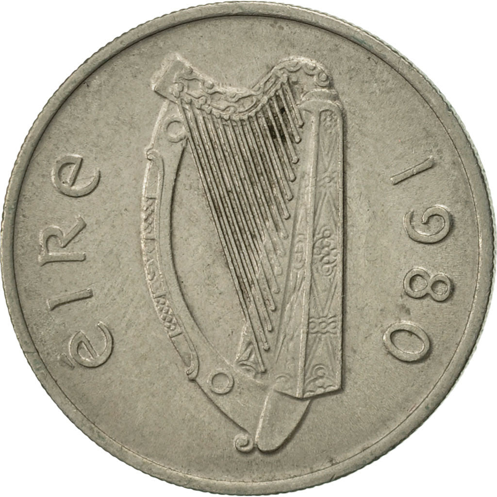 Coin, IRELAND REPUBLIC, 5 Pence, 1980, EF(40-45), Copper-nickel, KM:22