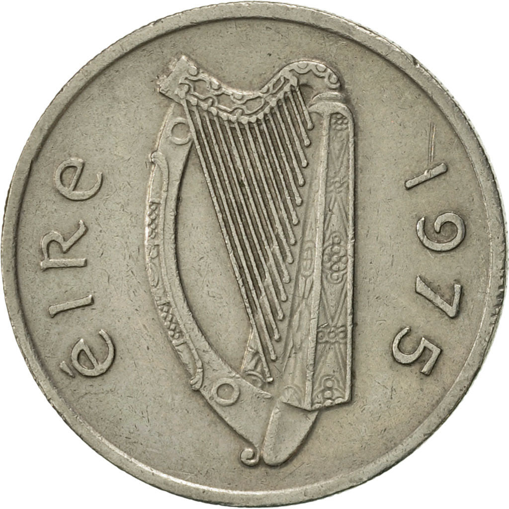 Coin, IRELAND REPUBLIC, 5 Pence, 1975, AU(55-58), Copper-nickel, KM:22