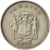 Moneda, Jamaica, Elizabeth II, 5 Cents, 1975, Franklin Mint, MBC, Cobre -