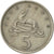 Moneda, Jamaica, Elizabeth II, 5 Cents, 1975, Franklin Mint, MBC, Cobre -