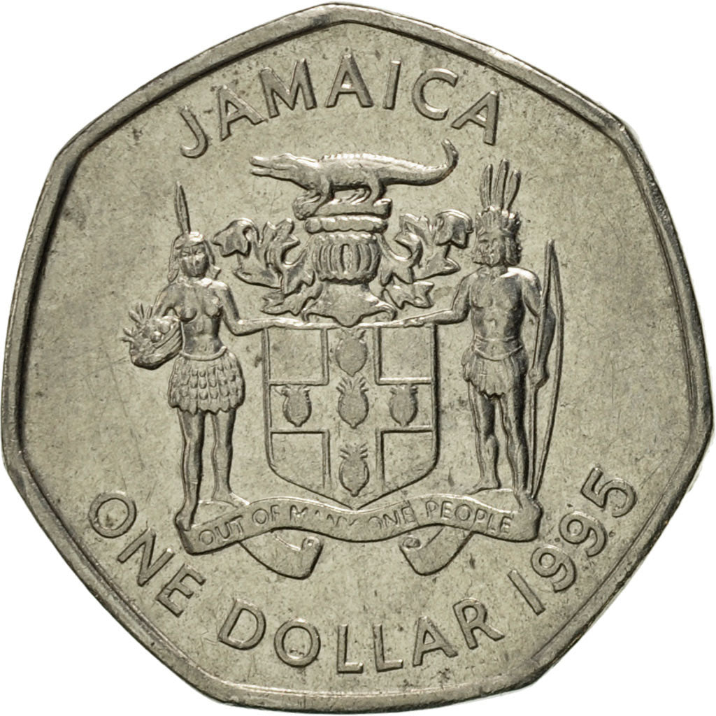 Coin, Jamaica, Elizabeth II, Dollar, 1995, British Royal Mint, AU(55-58), Nickel