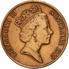 Münze, Neuseeland, Elizabeth II, Cent, 1987, VZ, Bronze, KM:58