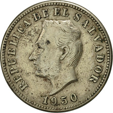Moneda, El Salvador, 5 Centavos, 1950, British Royal Mint, MBC, Níquel - plata