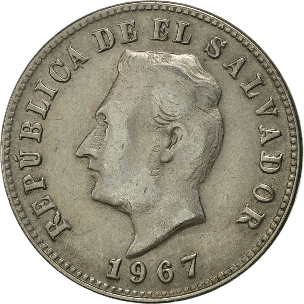 Coin, El Salvador, 5 Centavos, 1967, British Royal Mint, EF(40-45)