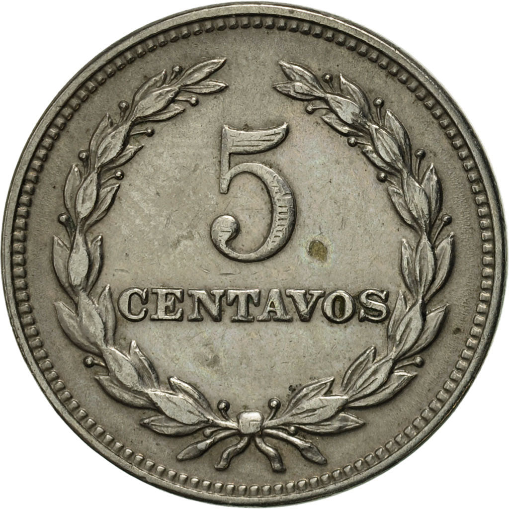 Coin, El Salvador, 5 Centavos, 1967, British Royal Mint, EF(40-45)