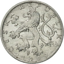 Coin, Czech Republic, 50 Haleru, 1999, AU(55-58), Aluminum, KM:3.1