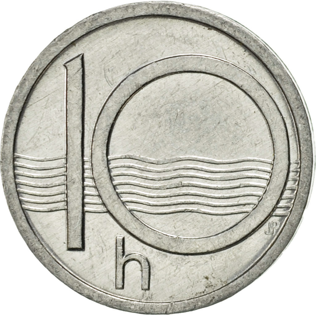 Coin, Czech Republic, 10 Haleru, 1993, AU(55-58), Aluminum, KM:6